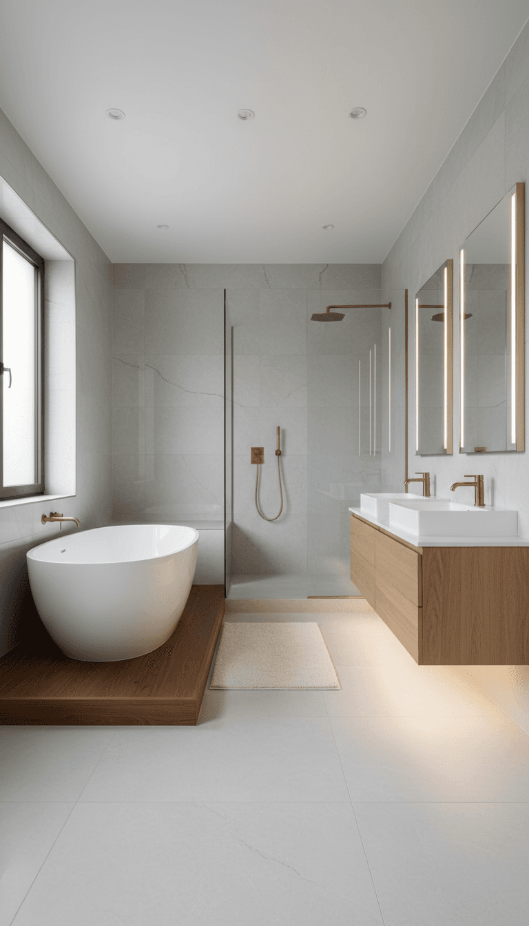 Modern bathroom with updated fixtures and clean contemporary design