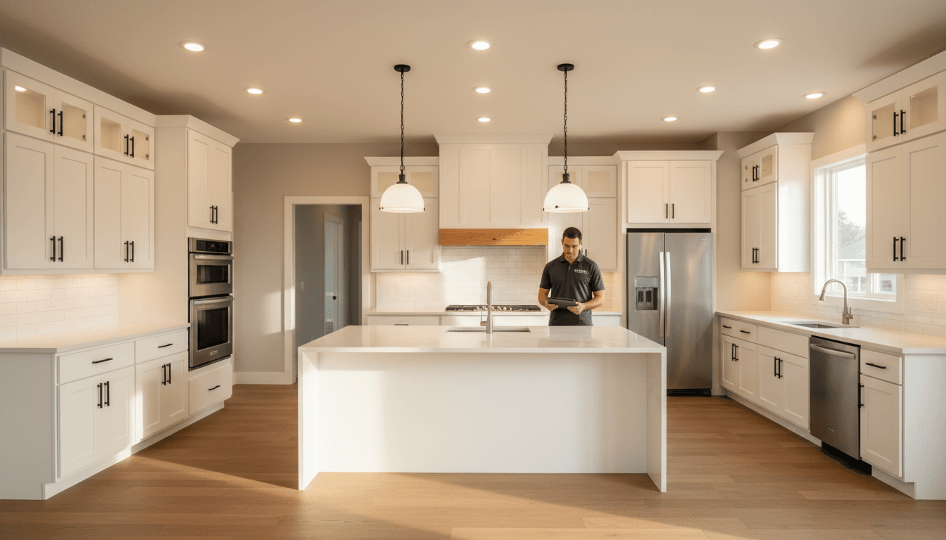 Modern kitchen renovation with contemporary design and natural lighting